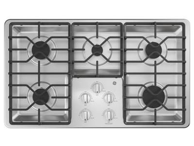 36" GE Built-In Gas Deep Recessed  Stainless Steel Cooktop - JGP3036SLSS