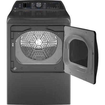 27" GE Profile 7.4 Cu. Ft. Smart Electric Dryer in Diamond Grey - PTD70EBMTDG