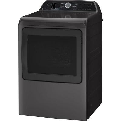 27" GE Profile 7.4 Cu. Ft. Smart Electric Dryer in Diamond Grey - PTD70EBMTDG