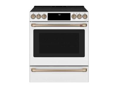 30" Café 5.7 Cu. Ft. Slide In Front Control Radiant and Convection Range with Warming Drawer - CCES700P4MW2