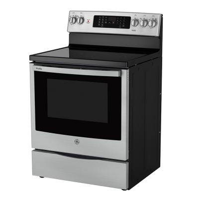 30" GE Profile Electric Freestanding True Convection Range with No-Preheat Air Fry - PCB905YVFS