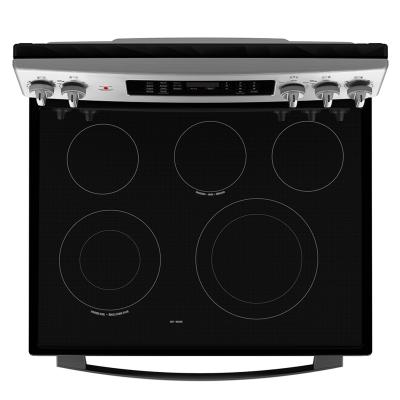 30" GE Profile Electric Freestanding True Convection Range with No-Preheat Air Fry - PCB905YVFS