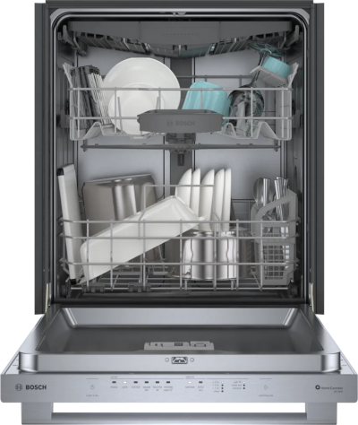 Bosch SHX53CM5N 24 300 Series Bar Handle 46 dBA Dishwasher in Stain