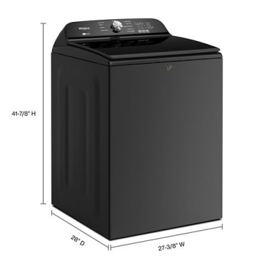 28" Whirpool 6.1 Cu. Ft. Top Load Washer with Removable Agitator in Black - WTW6157PB