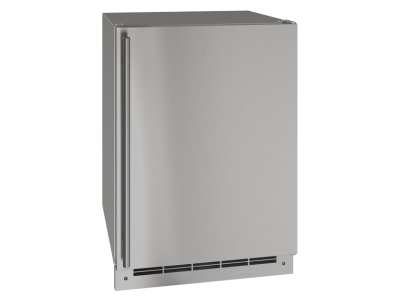 24" U-Line OFZ124 4.9 Cu. Ft. Outdoor Convertible Freezer in Stainless Solid - UOFZ124-SS01B