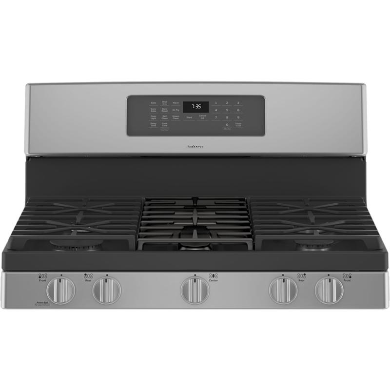 GE Profile 30inch Slide-In Gas Range with 5 Sealed Burners, Grill, Griddle,  5.6 Cu. Ft. Single Oven & Storage Drawer - Stainless Steel