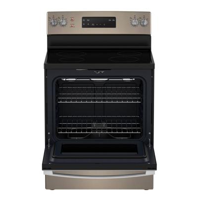 30" GE 5.0 Cu. Ft. Freestanding Electric Self Cleaning Range with  Hi - Lo Broil Dual Bake Element and  Storage Drawer - JCB630ETES