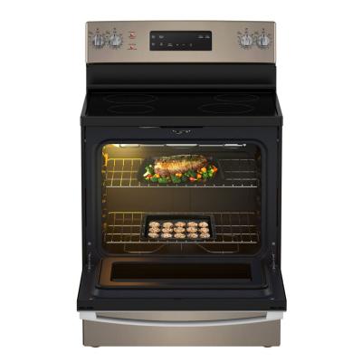 30" GE 5.0 Cu. Ft. Freestanding Electric Self Cleaning Range with  Hi - Lo Broil Dual Bake Element and  Storage Drawer - JCB630ETES