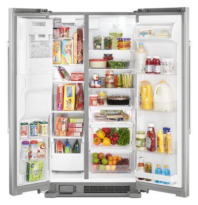 36"Maytag 25 Cu. Ft. Wide Side-by-Side Refrigerator with Exterior Ice and Water Dispenser - MSS25C4MGZ