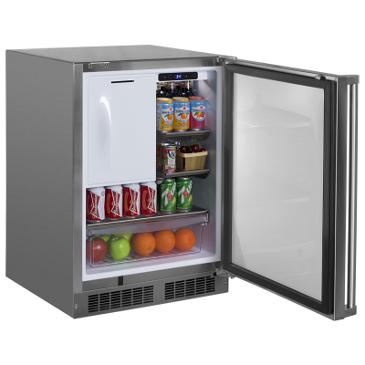 24" Marvel Outdoor Refrigerator With Crescent Ice Maker - MORI224-SS31A
