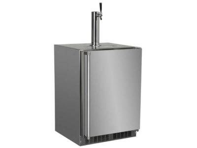 24" Marvel Outdoor Built-in Dispenser with Single Beer and Beverage Tap - MOKR124-SSA1A