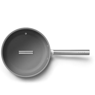 SMEG 50's Style Frypan With 28 Inch Diameter In Black - CKFF2801BLM