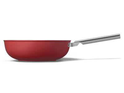 SMEG 50's Style Cookware Wok With 30 Inch Diameter In Red - CKFW3001RDM