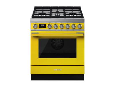 30" SMEG Freestanding Professional Gas Range in Yellow - CPF30UGGYW