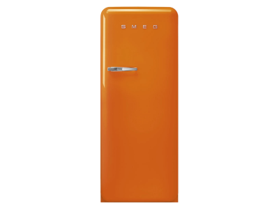 24" SMEG 9.92 Cu. Ft. 50's Style Retro Design Top Freezer Refrigerator in Orange - FAB28UROR3