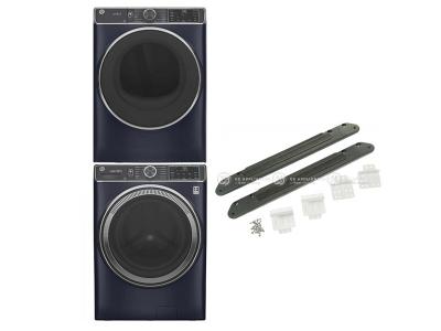 28" GE Smart Front Load Washer and Electric Dryer and Stack Bracket Kit - GFA28KITN-GFW850SPNRS-GFD85ESMNRS