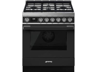 30" SMEG Portofino Freestanding Professional Gas Range with 4 Sealed Burners - CPF30UGGAN