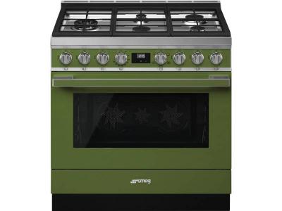 36" SMEG Portofino Freestanding Professional Gas Range with 5 Sealed Burners - CPF36UGGOG