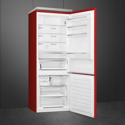 28" SMEG Portofino 16.2 Cu. Ft. Freestanding Bottom Mount Refrigerator - FA490URR