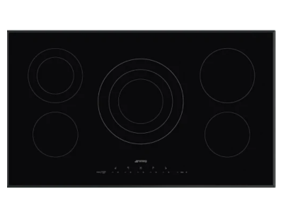 36" SMEG Electric Cooktop with 5 Cooking Zones  - SEU365ETB