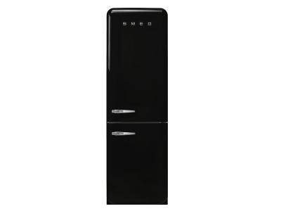 24" SMEG 12.75 Cu. Ft. Free Standing Bottom Mount Refrigerator in Black - FAB32URBL3
