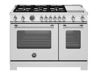 48" Bertazzoni Master Series 6 Sealed Brass Burners Freestanding All Gas Range  - MAS486BTFGMXTLP