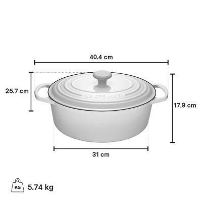 Le Creuset Enamelled Cast Iron 6.3 L Capacity Oval Dutch Oven - CA-21178031771031
