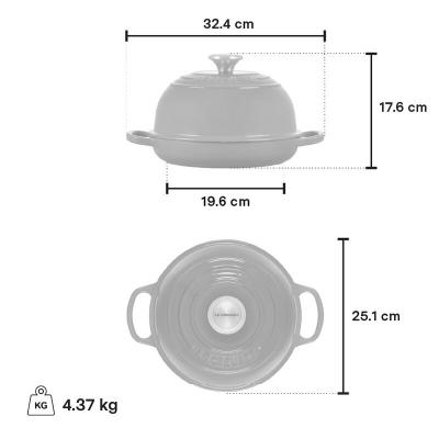 Le Creuset Enamelled Cast Iron 1.6L Capacity Bread Oven - CA-21301024060041