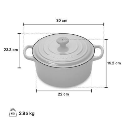 Le Creuset Enamelled Cast Iron 3.3L Capacity Round Dutch Oven - CA-21177022010041