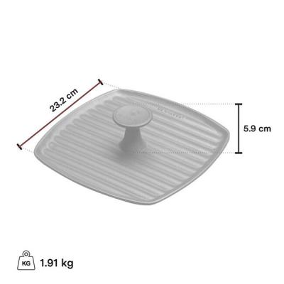 Le Creuset CA CA00024000444000 Square Skillet Grill and Panini Press