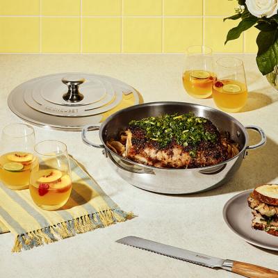 Le Creuset Stainless Steel  4.8L Capacity Braiser - CA-54121030001191