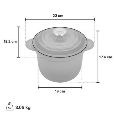 Le Creuset Enamelled Cast Iron 2 L Capacity Rice Pot - CA-22110016444041