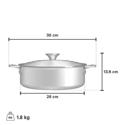 Le Creuset Stainless Steel Rondeau - CA-54112026001191