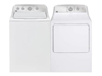 27" GE 4.9 Cu. Ft. Top Load Washer and 7.2 Cu. Ft. Top Load Gas Dryer - GTW451BMRWS-GTD40GBMRWS