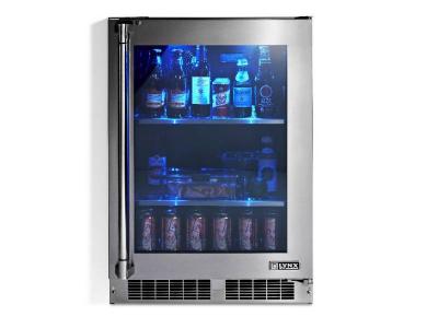 24" Lynx Outdoor Refrigerator With Right Hinge Glass Door - LN24REFGR