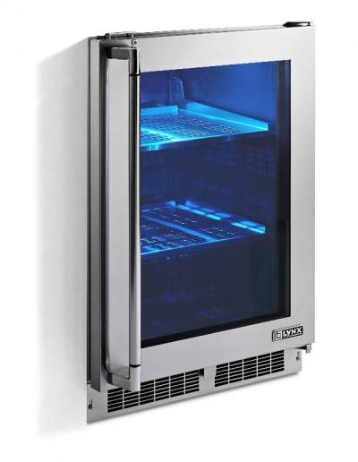 24" Lynx Outdoor Refrigerator With Right Hinge Glass Door - LN24REFGR