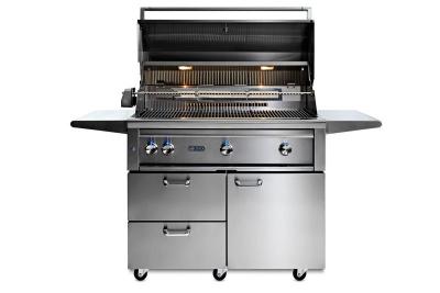 42" Lynx Professional Freestanding Grill With 1 Trident Infrared Burner And 2 Ceramic Burners And Rotisserie - L42TRF-NG