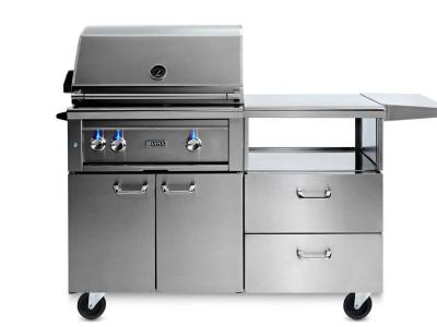 30" Lynx Professional Mobile Kitchen Grill With 1 Trident Infrared Burner And Rotisserie - L30TR-M-NG