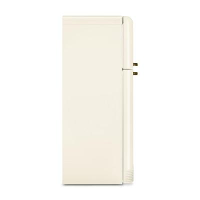 SMEG Retro-style Right Hinge Top-Mount Freestanding Refrigerator with Old Brass Handle and Logo - FAB50URCRB3