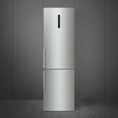 24" SMEG 12.47 Cu. Ft. Free Standing Bottom Mount Refrigerator in Stainless Steel - FC20UXDNE