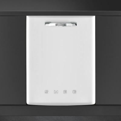 24" SMEG 50's Style Under Counter Built-in Dishwasher in White - STU2FABWH2