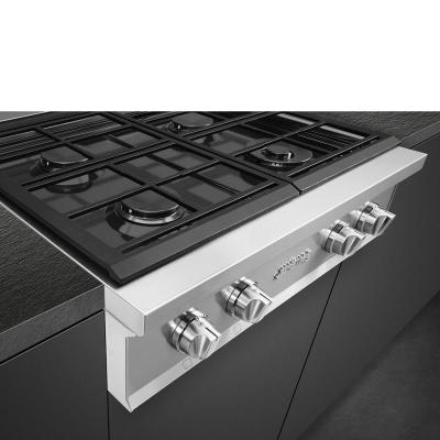 30" SMEG Gas Cooktop with 4 Sealed Burner in Stainless Steel - RTU304GX
