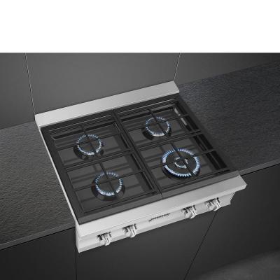 30" SMEG Gas Cooktop with 4 Sealed Burner in Stainless Steel - RTU304GX