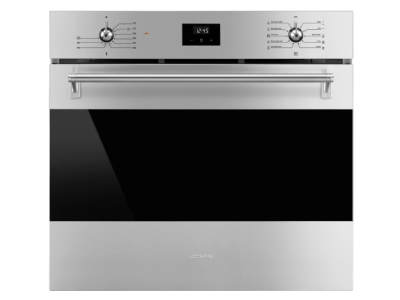 30" SMEG 3.92 Cu. Ft. Classica Electric Single Wall Oven in Stainless Steel - SOU3300TX