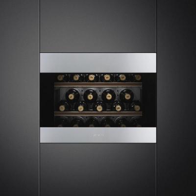 24" SMEG Classic Right Hinge Built-in Wine Cooler in Stainless Steel - CVIU321X1