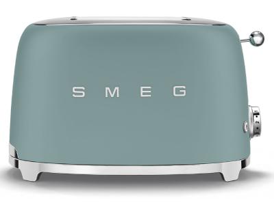 SMEG Retro-style 2-Slice Traditional Toaster In Emerald Green - TSF01EGMUS