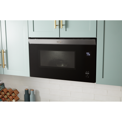 Whirlpool 1.1 Cu. Ft. Flush Mount Microwave with Turntable-Free Design in Black Stainless - YWMMF5930PV