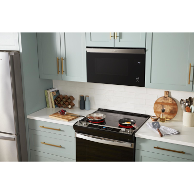 Whirlpool 1.1 Cu. Ft. Flush Mount Microwave with Turntable-Free Design in White - YWMMF5930PW