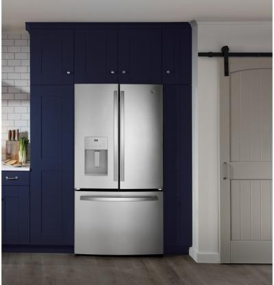 36" GE 25.6 Cu. Ft. Fingerprint Resistant French-Door Refrigerator - GFE26JYMFS