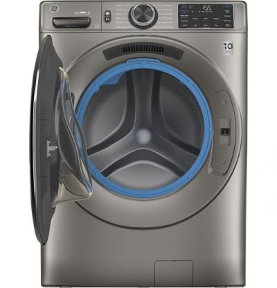 28" GE 4.8 Cu. Ft. Capacity Smart Front Load Energy Star Steam Washer - GFW650SPNSN